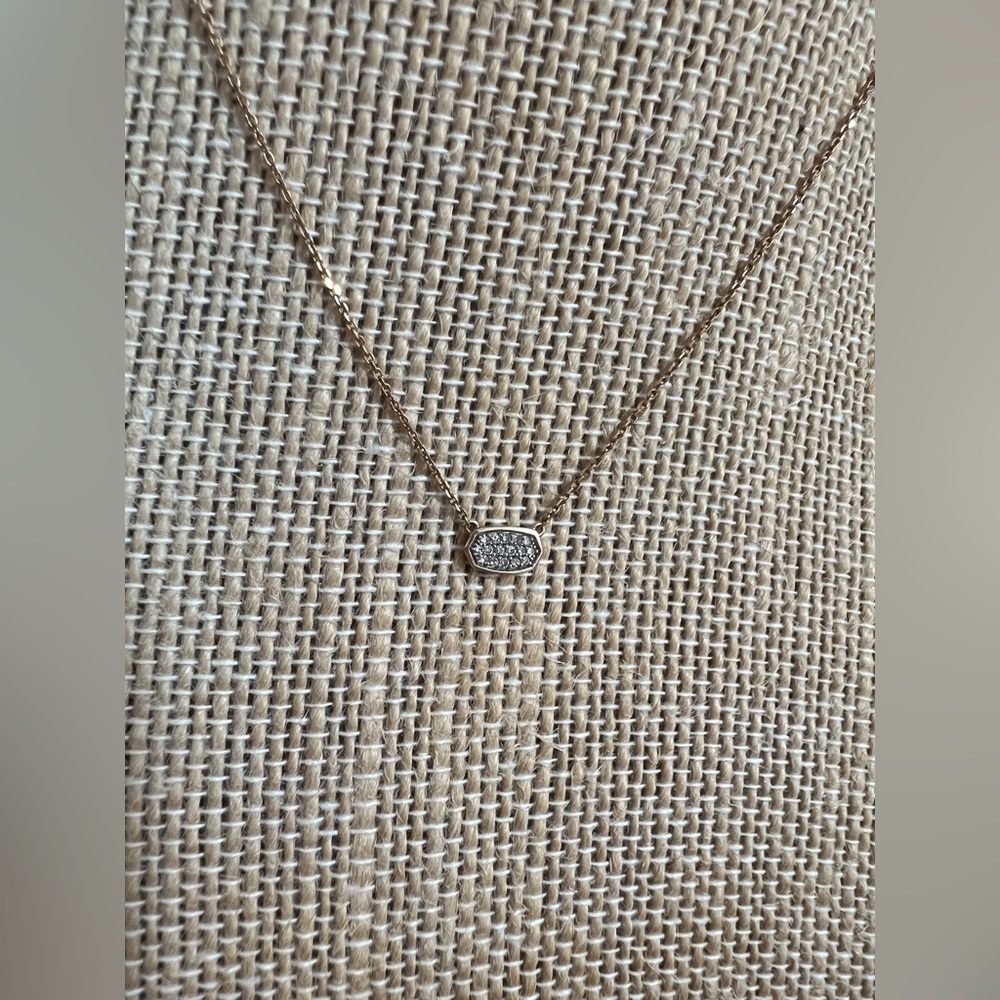 Kendra Scott - like new- 14k gold white Diamond Marisa Necklace
